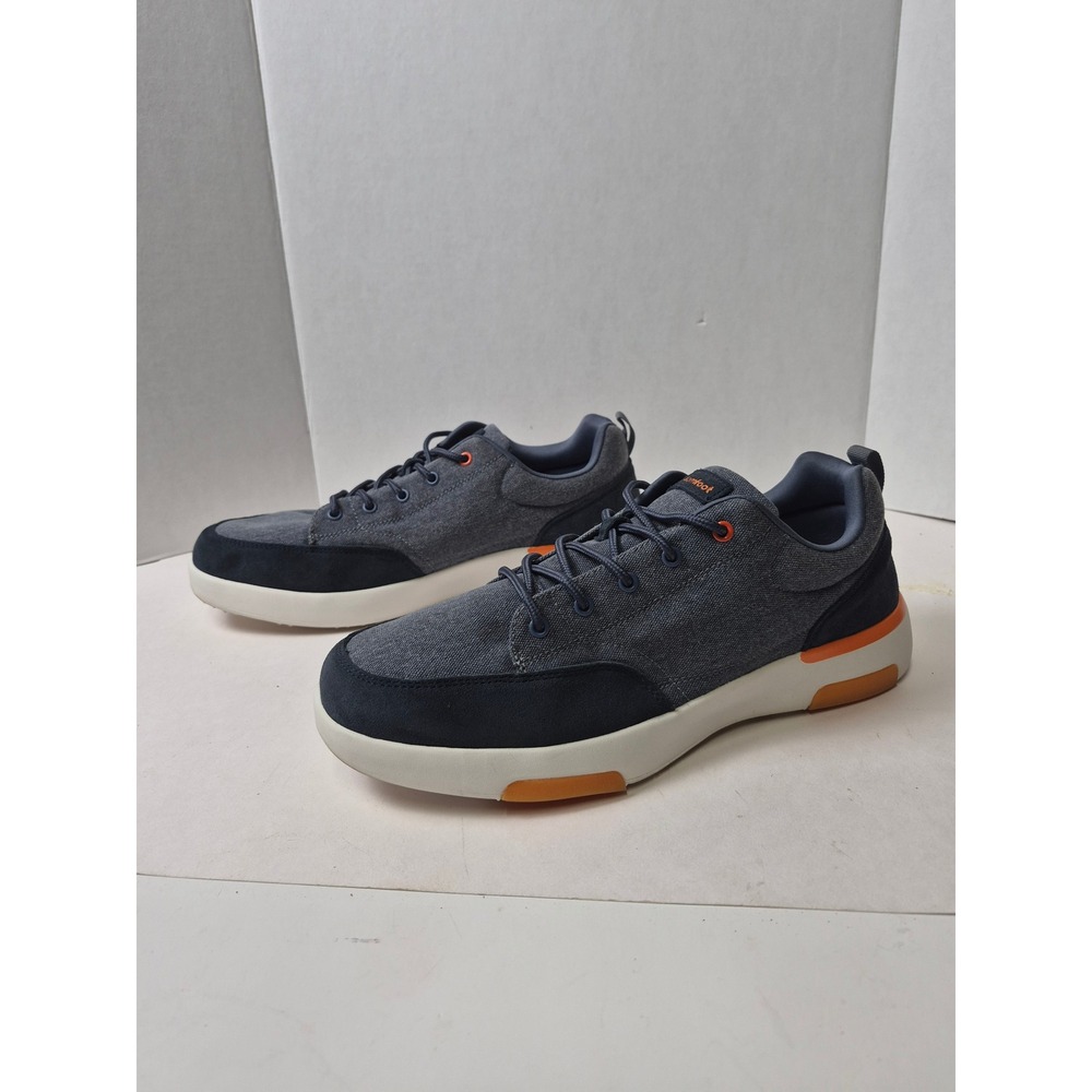OrthoComfoot Mens ZGBX26B Grey Canvas Navy Suede Sneakers EU 47 US 13 Low Top